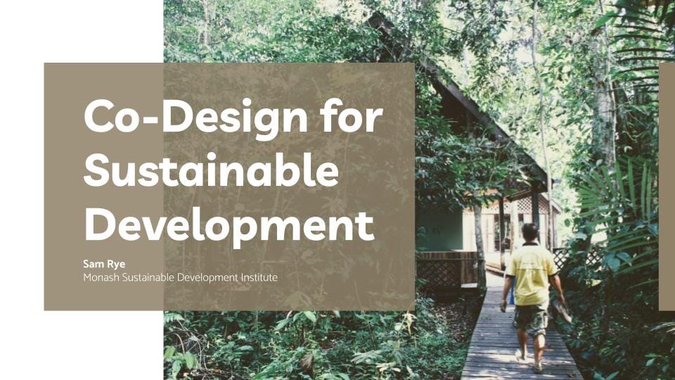 Codesign for the Sustainable Development Goals (SDGs)